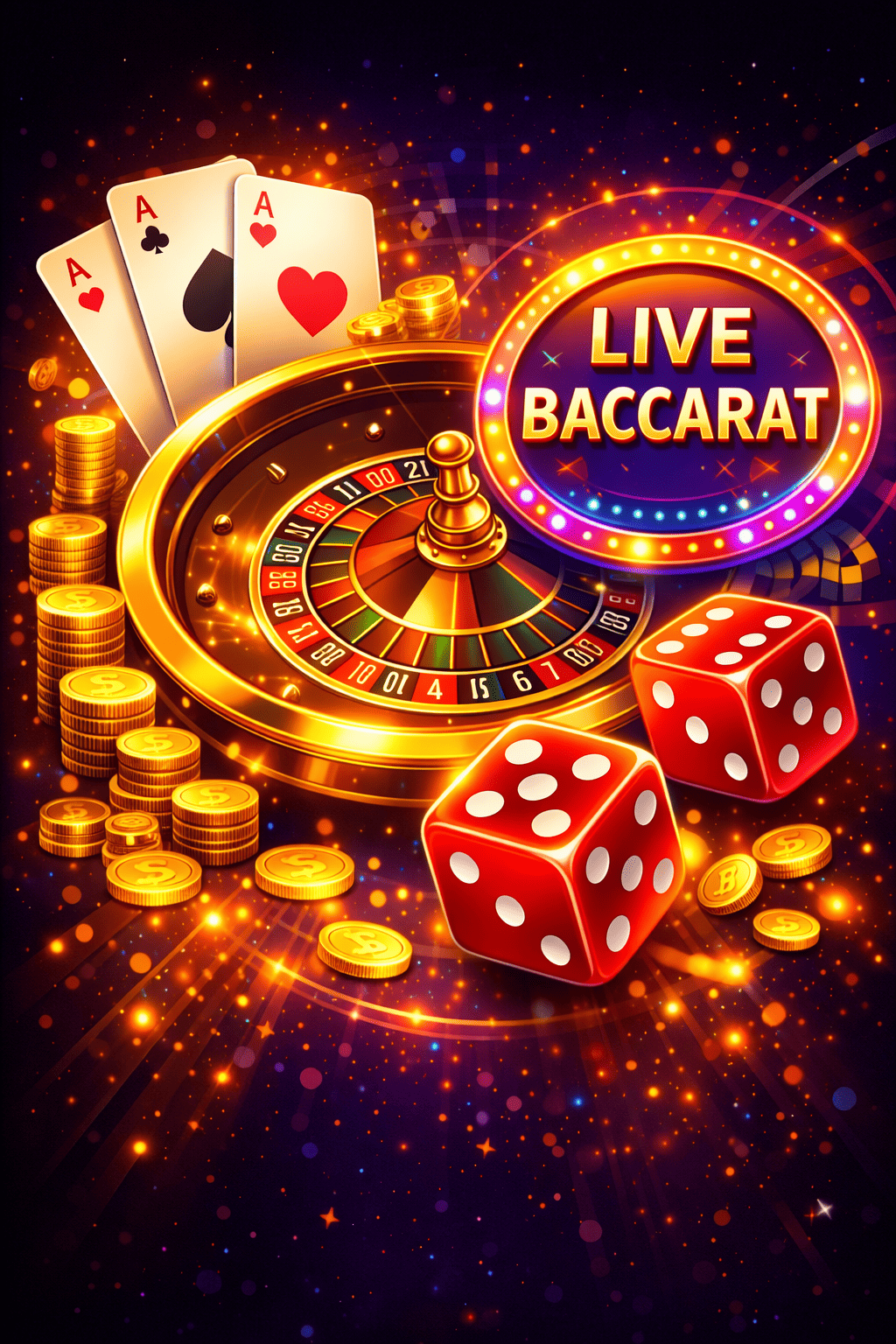 Live-Roulette、Baccarat banner